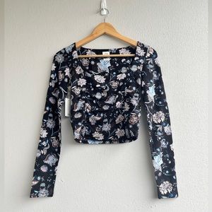 Wilfred | NWT Ruched Paisley Top